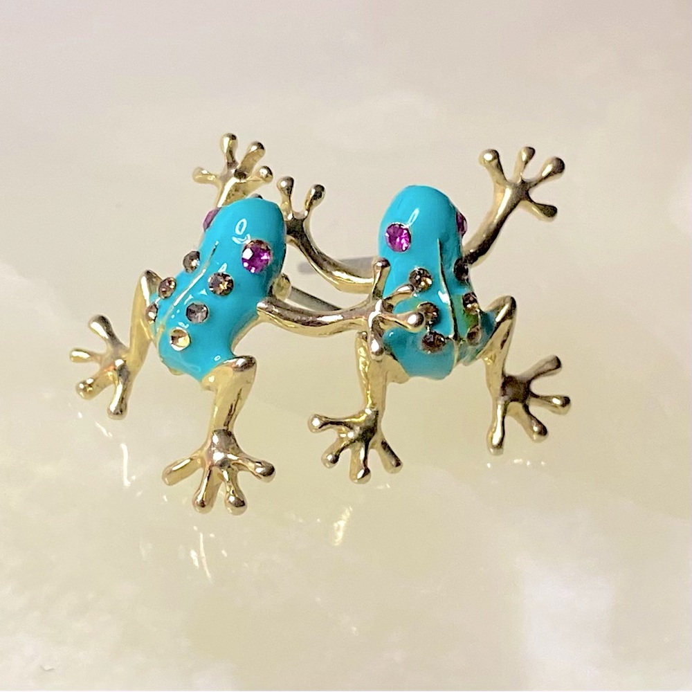 Betsey Johnson Rainforest Tree Frog Earrings